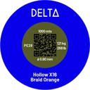 TRENZADO DELTA HOLLOW X16 1000 BRAID ORANGE