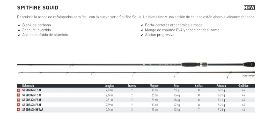 CAÑA DAIWA SPITFIRE SQUID