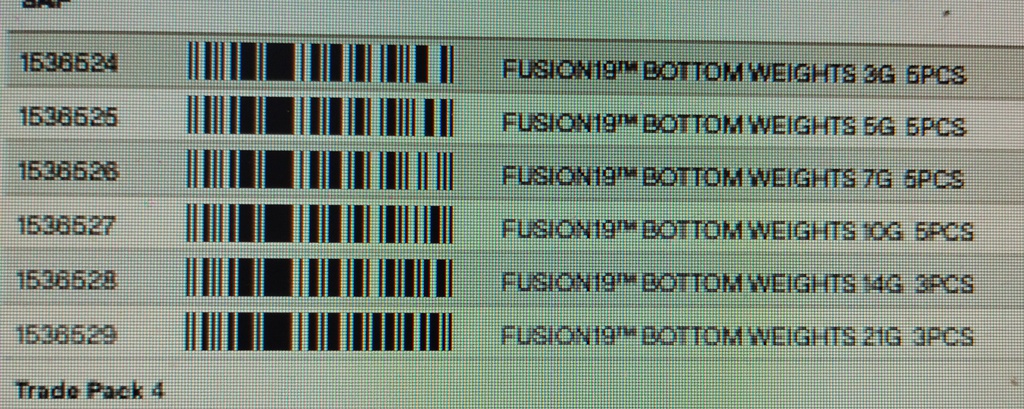 BERKLEY FUSION BOTTOM WEIGHTS