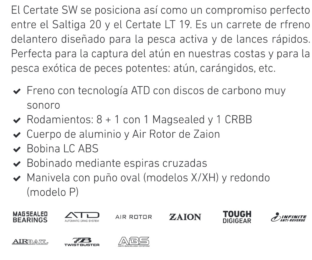 CARRETE DAIWA CERTATE SW G 2021