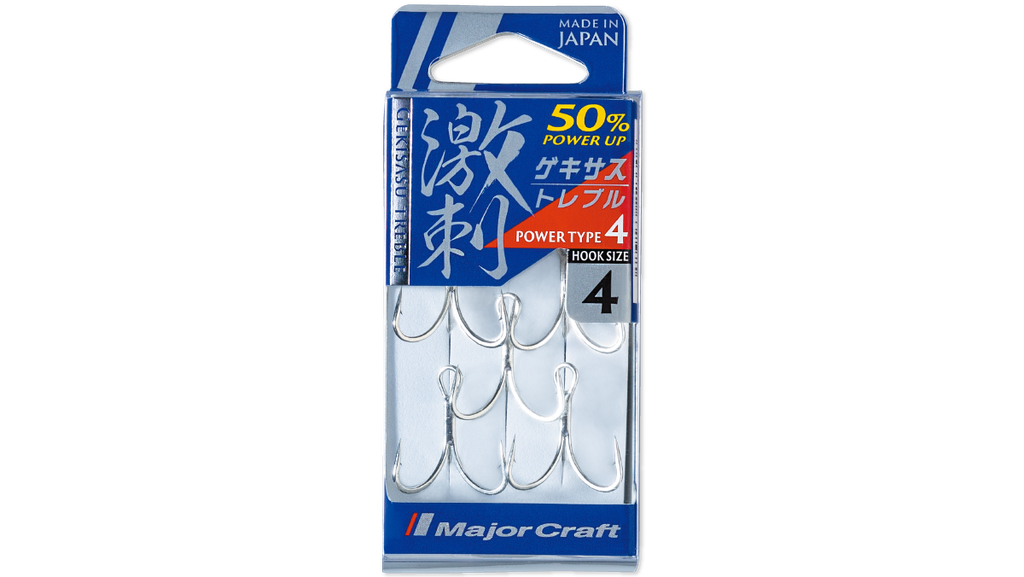 ANZUELOS TRIPLES MAJOR CRAFT GEKISASU TREBLE POWER TYPE 4
