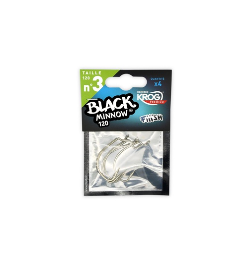 [29353] BLACK MINNOW 120 TALLA Nº 3 Anzuelos