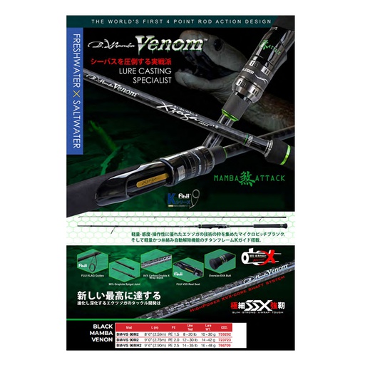 CAÑA XZOGA BLACK MAMBA VENOM BM-VS 80ML