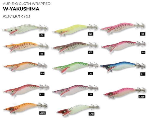 PEZ YO-ZURI AURIE-Q CLOTH WRAPPED W-YAKUSHIMA R1454 (1.6)-R778 (1.8)